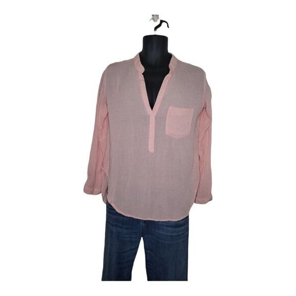 NWOT Ezra Button Up Rayon Long Sleeve Sz M Women - Picture 1 of 6